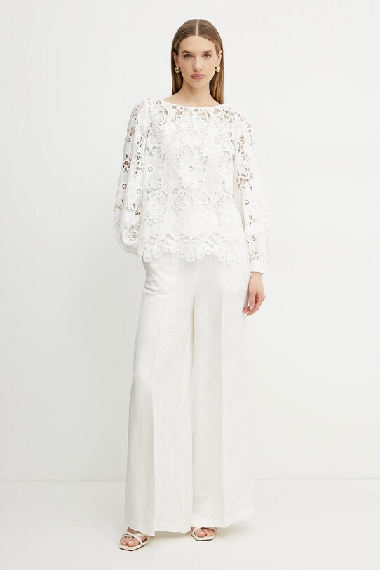 Блузка Luisa Spagnoli 541998 білий SS25