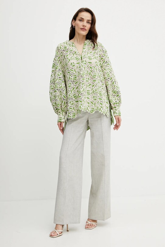 Luisa Spagnoli bluză 542155 verde SS25