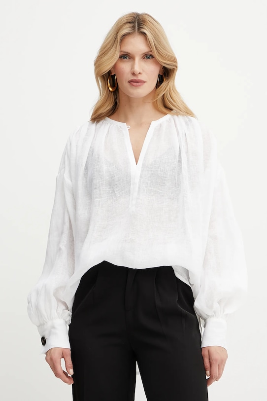 Luisa Spagnoli vászon felső len fehér 542157