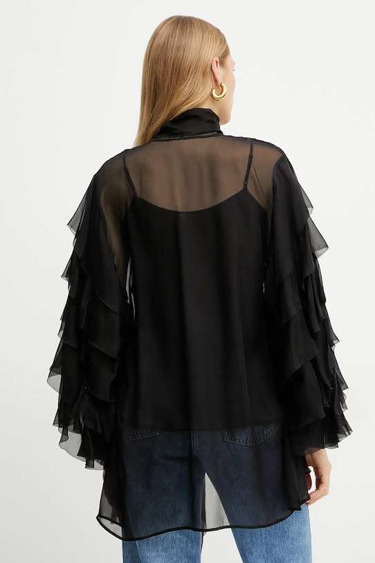 Abbigliamento Luisa Spagnoli maglietta in seta 542199 nero