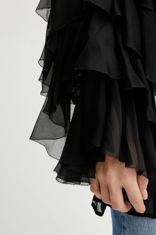 Luisa Spagnoli maglietta in seta 542199 nero