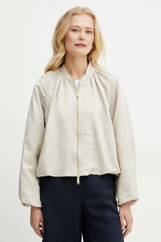 Σακάκι με λινό μείγμα Marella GILDA άλλο μπεζ 2513041024