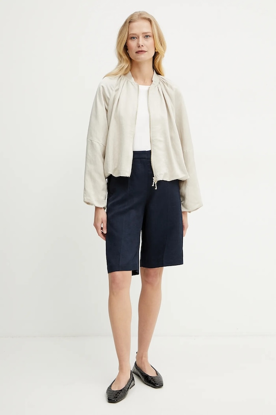 Σακάκι με λινό μείγμα Marella GILDA 2513041024 μπεζ SS25