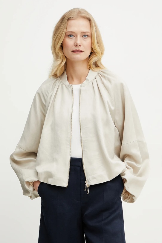 Σακάκι με λινό μείγμα Marella GILDA μπεζ 2513041024