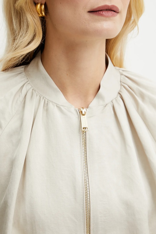 Σακάκι με λινό μείγμα Marella GILDA 2513041024 μπεζ