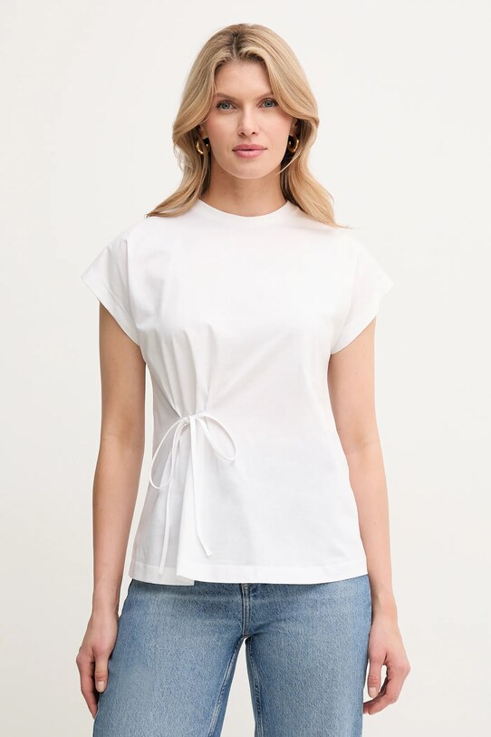 Marella t-shirt bawełniany TIMO bawełna biały 2513941052