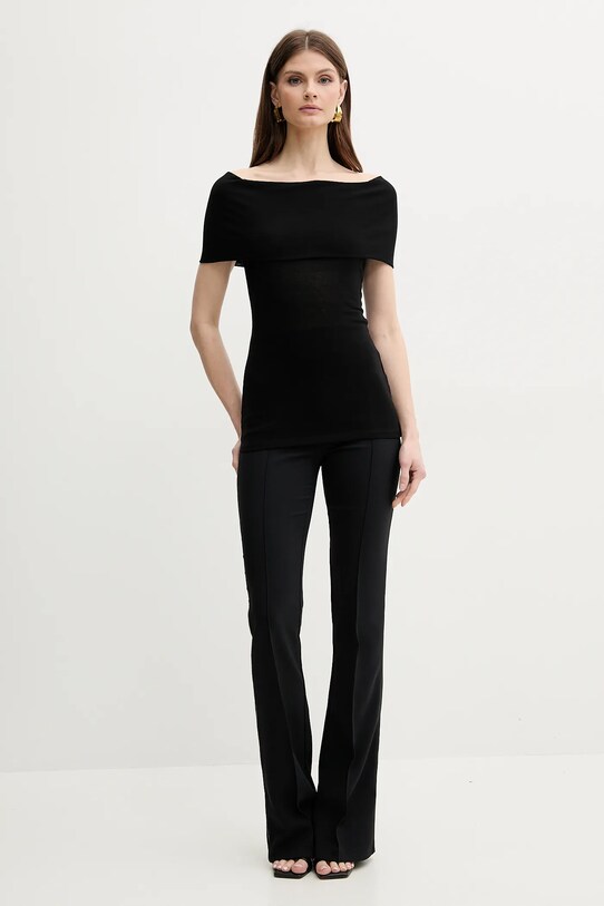 Marella bluzka bawełniana TIMORE 2513941055 czarny SS25