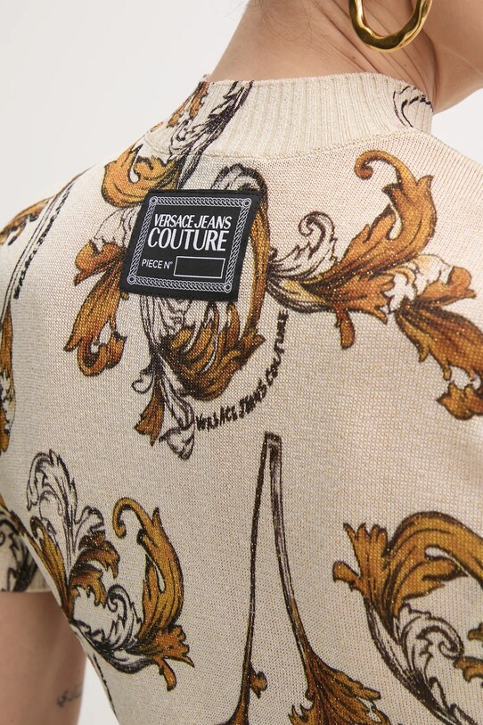 Versace Jeans Couture sweter 78HAFM07.CMN45 beżowy