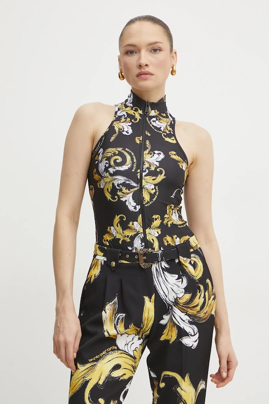 Body Versace Jeans Couture Z elastanom črna 78HAM207.JS470