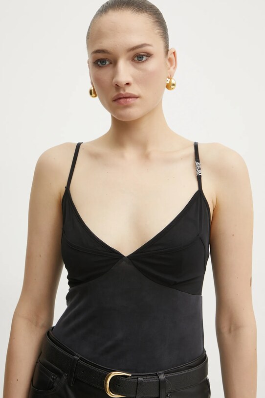 Топ Versace Jeans Couture чорний 78HAM212.J0190