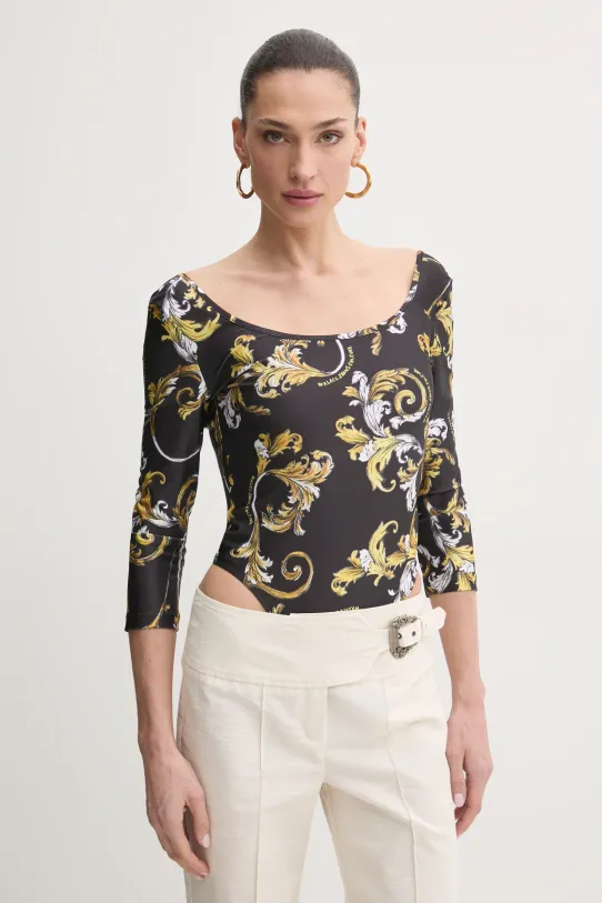 Versace Jeans Couture body cu modele negru 78HAM221.JS470