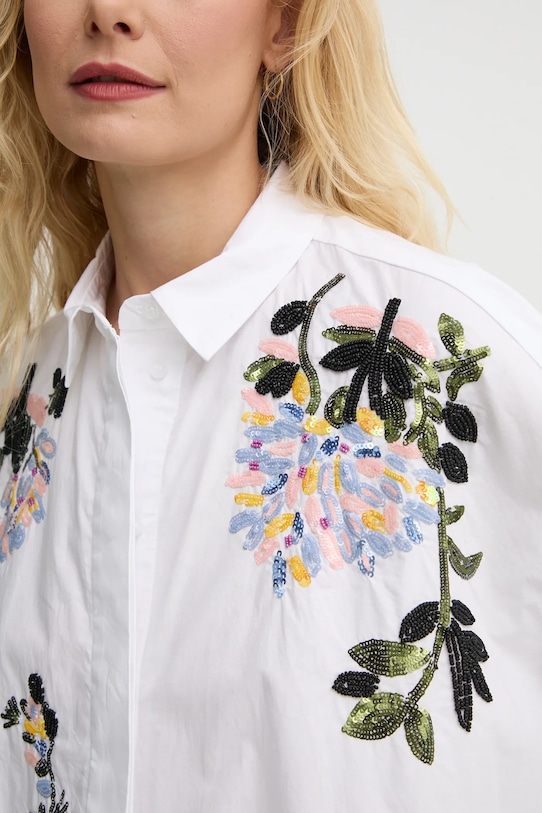 MUNTHE camasa din bumbac SINGUS 244100224422 alb