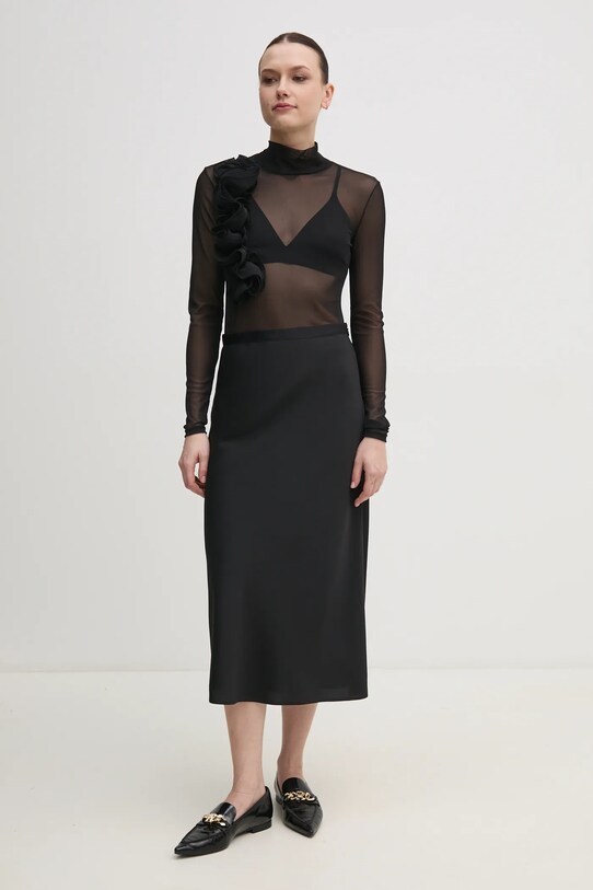 Tričko s dlhým rukávom Sisley 3HC7L106Y čierna SS25