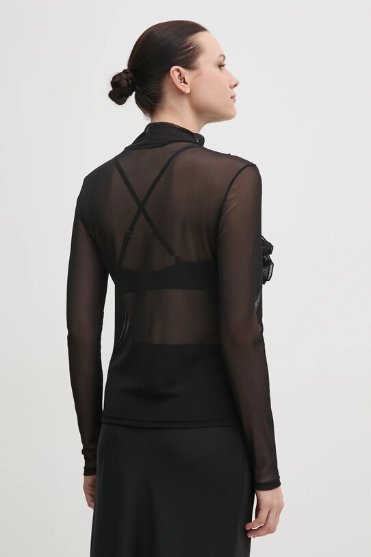 Oblečenie Tričko s dlhým rukávom Sisley 3HC7L106Y čierna