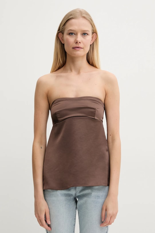 Блузка Patrizia Pepe casual коричневий 2C1592.A563