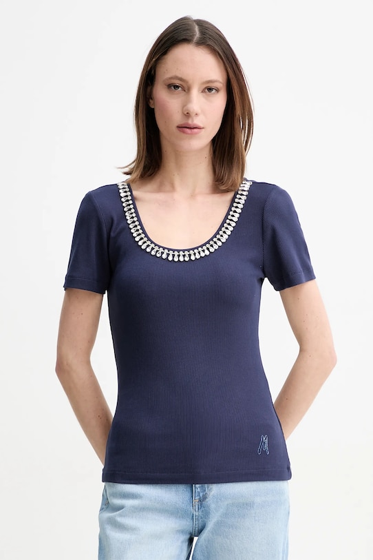 Μπλουζάκι Marciano Guess LAURA κανονικό σκούρο μπλε 5RGP18.6299A