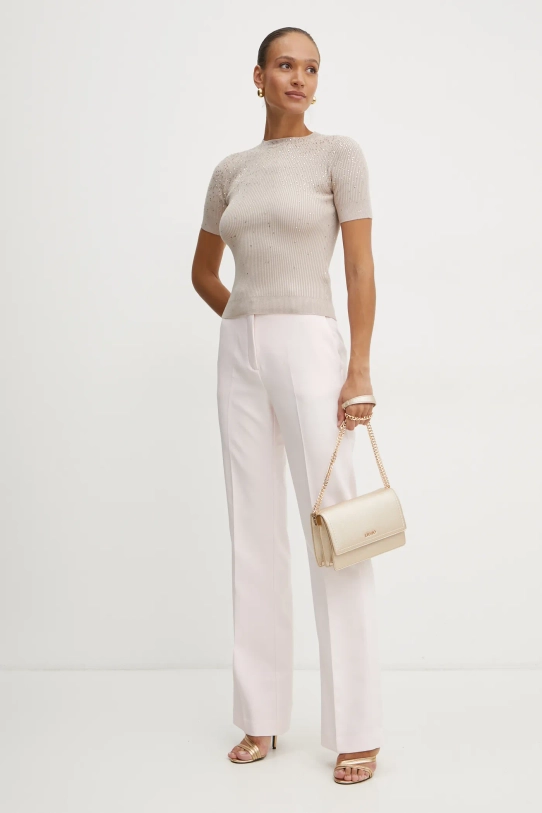 Marciano by Guess sweter z domieszką jedwabiu ALDA 5RGR14.5821Z beżowy SS25