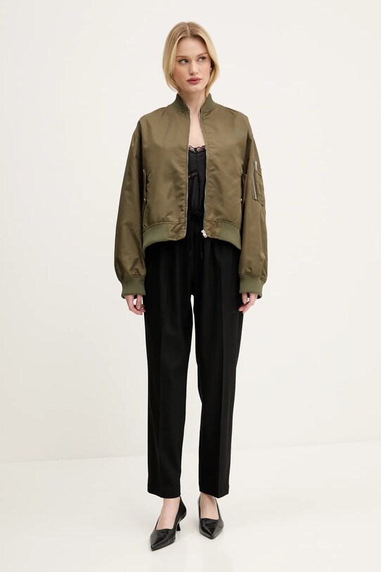 MM6 Maison Margiela bluza de matase S52NC0344.M35244 negru SS25