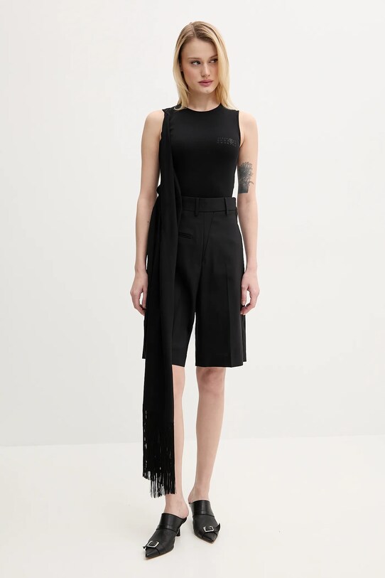 MM6 Maison Margiela top S52NL0069.MTJ017 negru SS25