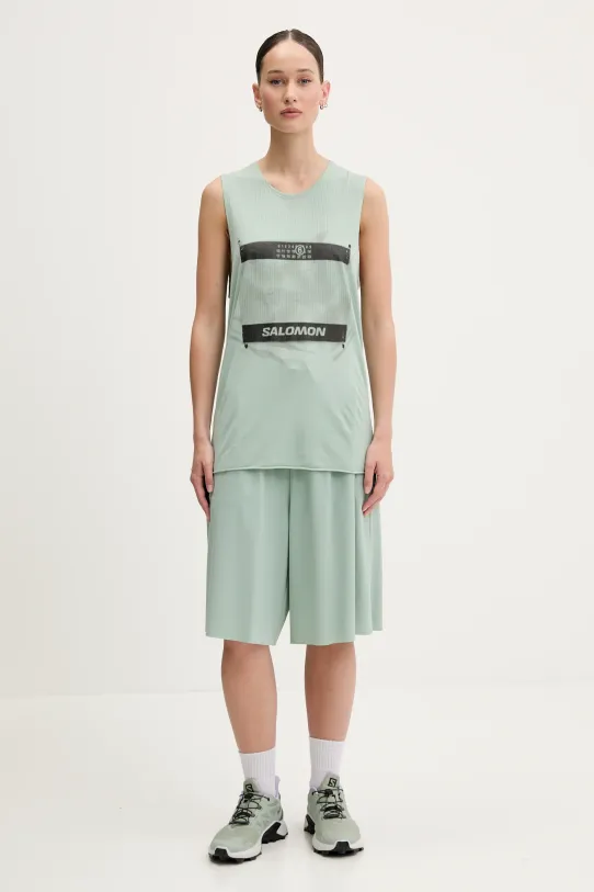 MM6 Maison Margiela top S52NL0071.M20101 zielony SS25