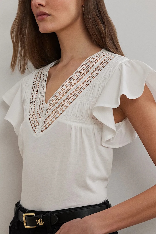 Blúzka Lauren Ralph Lauren biela 200963917