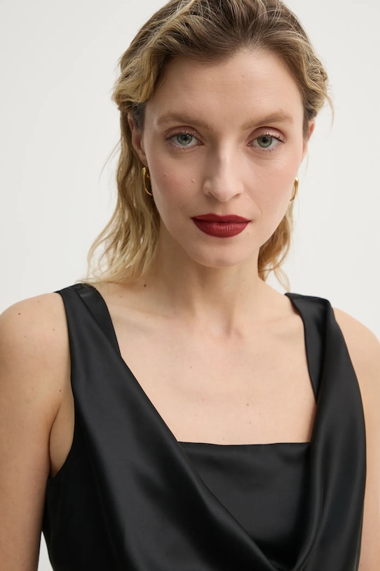 Nanushka bluzka PETRA NW22CRTP02599 czarny SS25