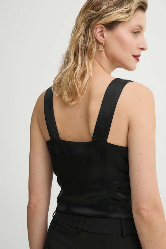 Odzież Nanushka bluzka PETRA NW22CRTP02599 czarny