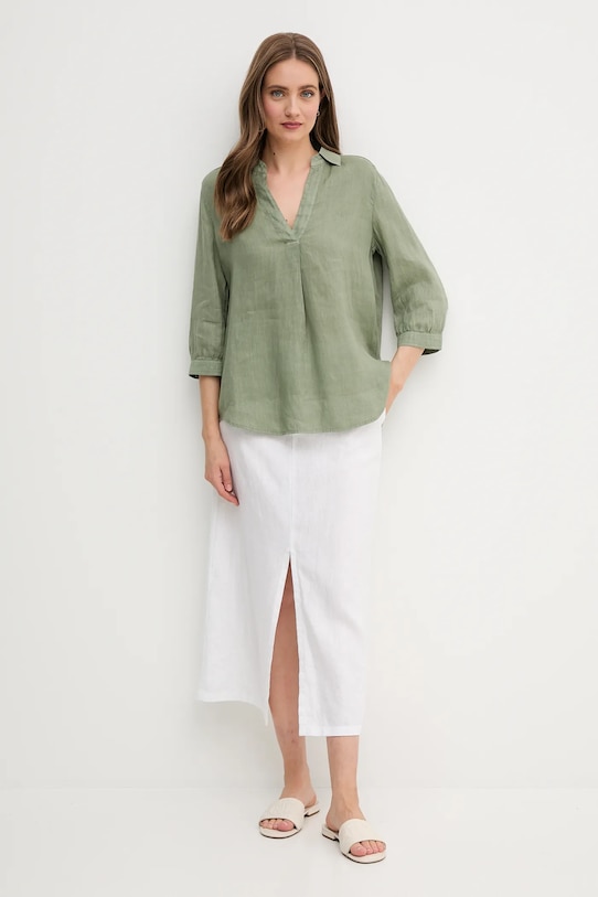 OUI vászon felső 92941 zöld SS25