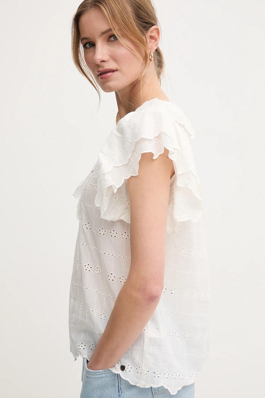 Pepe Jeans bluzka bawełniana DAME biały PL305023