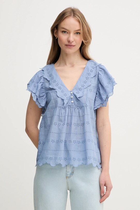 Βαμβακερή μπλούζα Pepe Jeans DAME casual μπλε PL305023