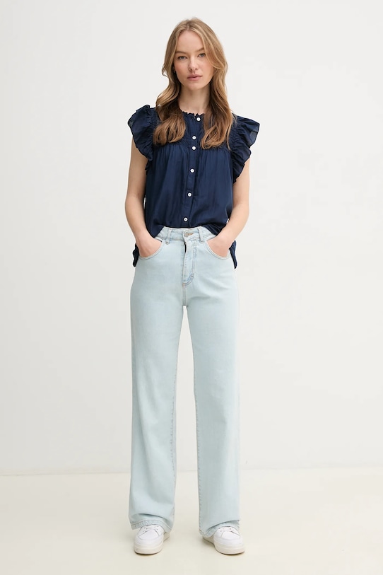 Košeľa Pepe Jeans DIALLO PL305028 tmavomodrá SS25