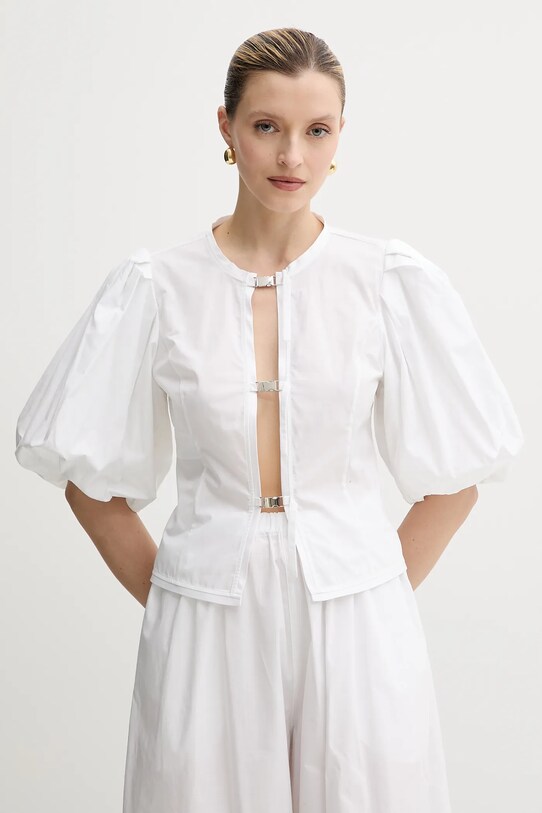 Pinko bluzka bawełniana bawełna biały 105185.A2LD