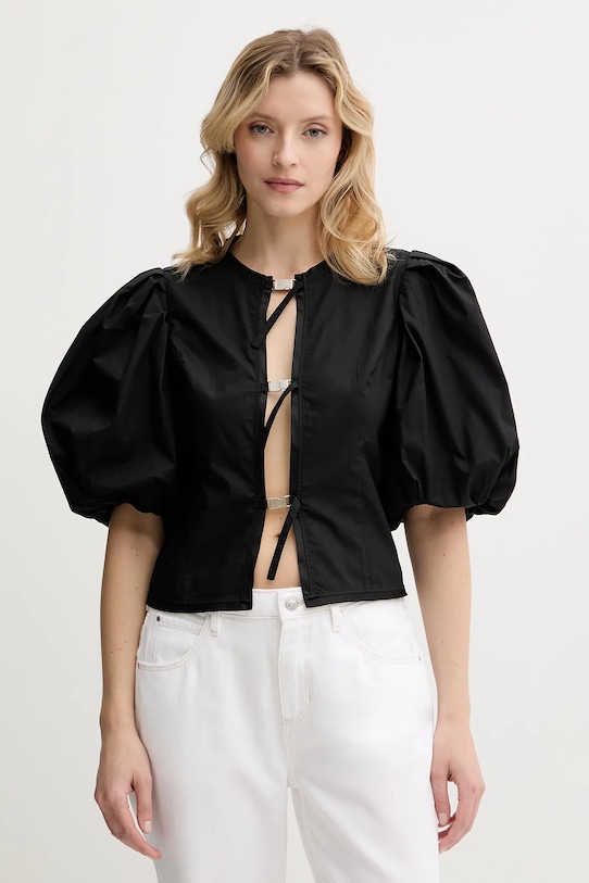 Pinko camicetta in cotone semplice nero 105185.A2LD