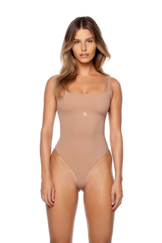 GOD SAVE QUEENS body SQUARE-NECK BODYSUIT GSQ.139.372 bej