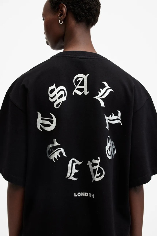 Îmbrăcăminte AllSaints tricou din bumbac TIEROTH W148JB negru