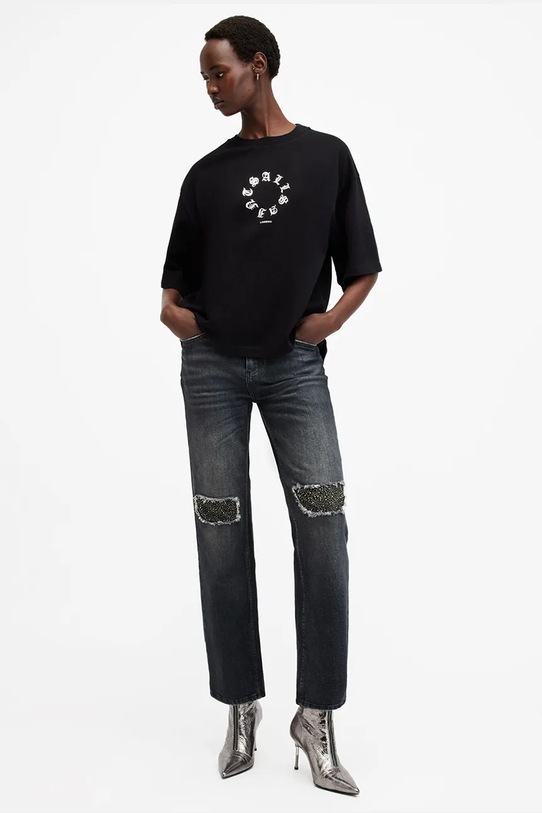 AllSaints tricou din bumbac TIEROTH W148JB negru