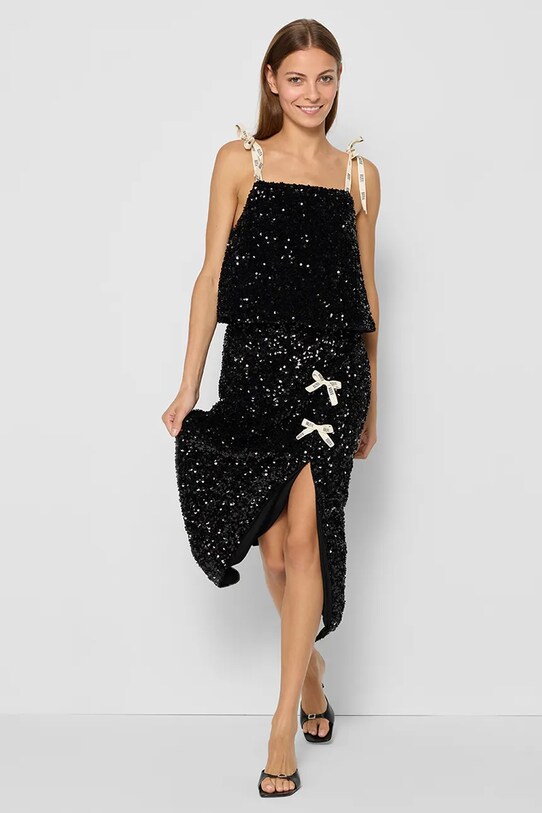 Блузка Bizuu MELBA TOP.MELBA.CZARNY.AW24 чорний