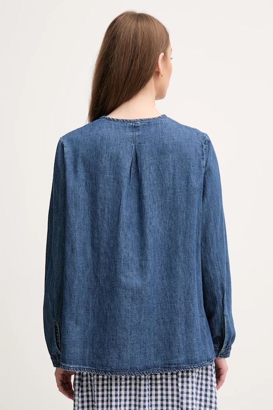 Abbigliamento United Colors of Benetton camicetta in cotone 5RZKDQ0BD blu