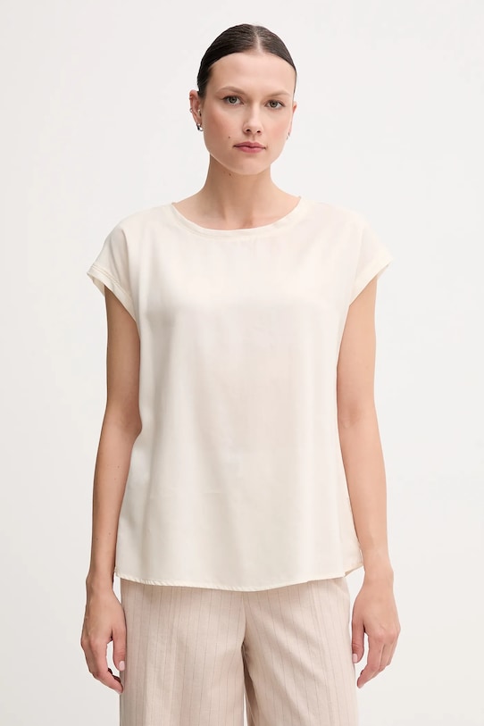 Blúzka United Colors of Benetton relaxed béžová 52M9DQ0BI