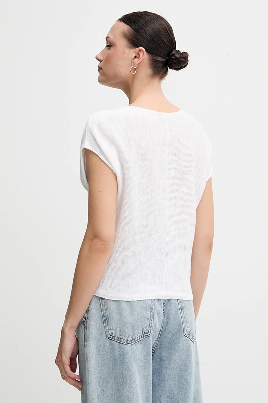 Abbigliamento United Colors of Benetton maglione con aggiunta di lino 125GD402P bianco
