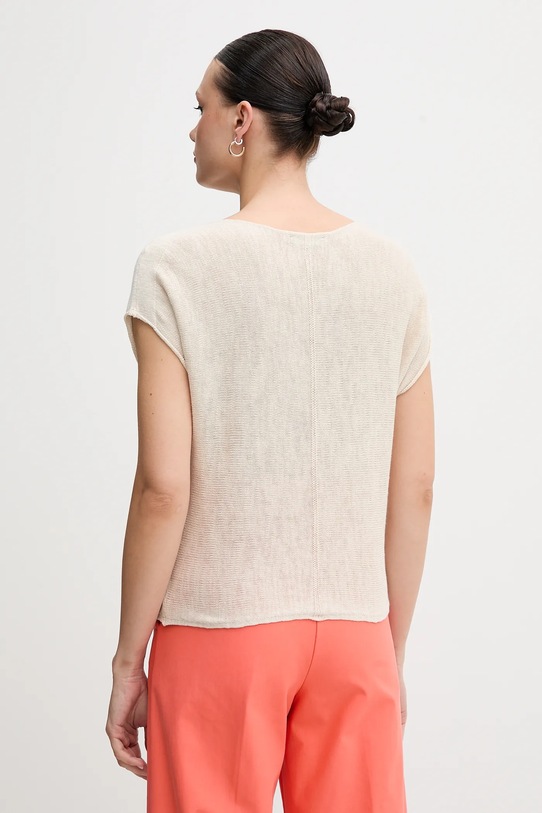 Îmbrăcăminte United Colors of Benetton pulover din amestec de in 125GD402P bej