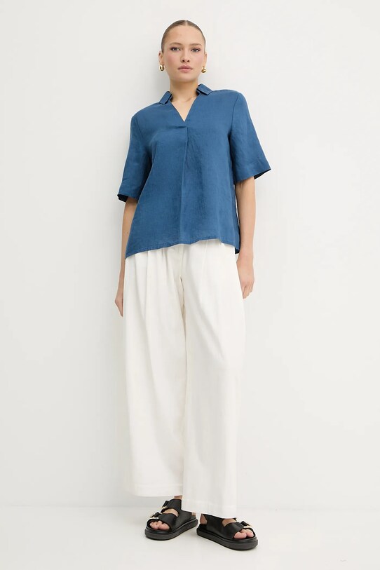 United Colors of Benetton vászon felső 5BMLDQ0B6 kék SS25