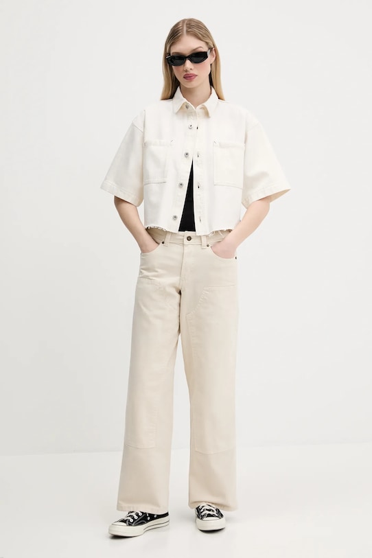 Hugo Blue koszula jeansowa 50537471 beżowy SS25