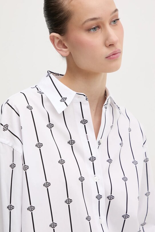 HUGO camicia in cotone bianco 50538451
