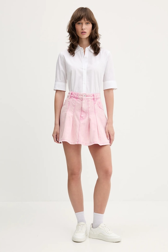 Bavlnená košeľa HUGO 50540156 biela SS25