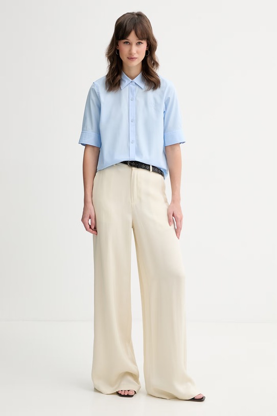 HUGO koszula damska bawełniana 50540156 niebieski SS26