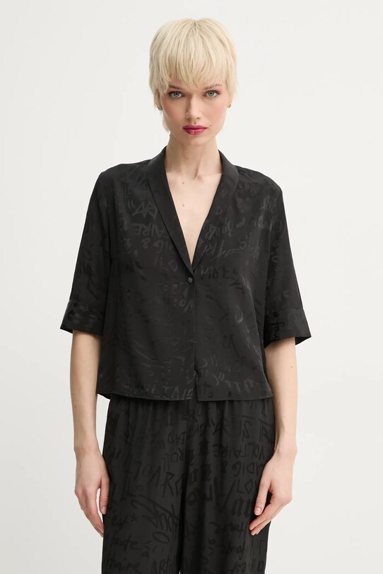 ZADIG&VOLTAIRE cămașă de mătase scurt negru WWSH02222.11