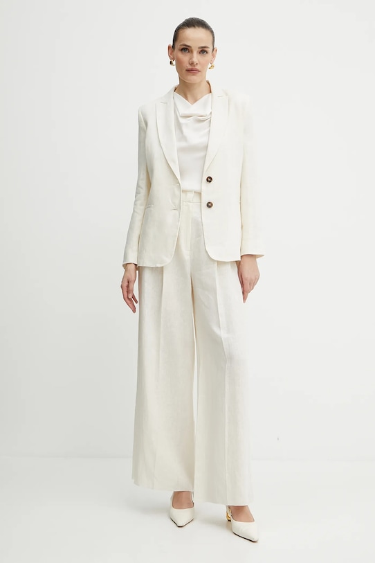 BOSS bluzka jedwabna 50537652 beżowy SS25