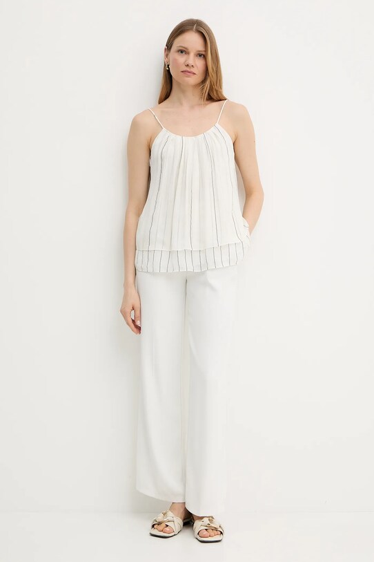 BOSS bluzka 50539921 biały SS25