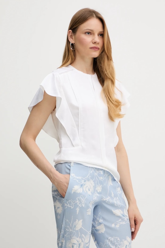 BOSS bluzka regular biały 50540635